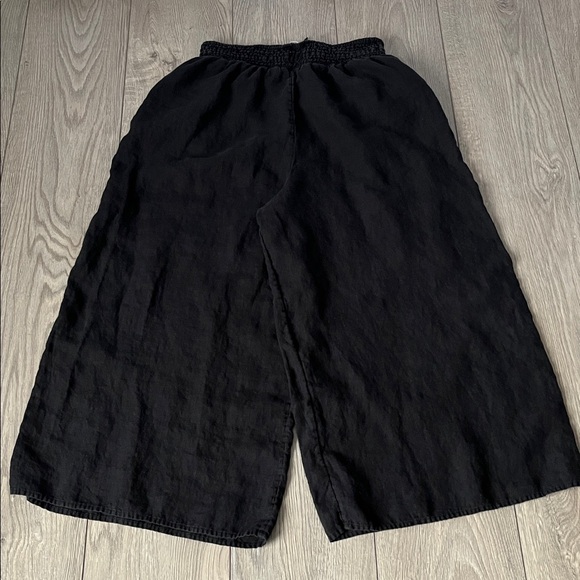 Aritzia Wilfred La Boheme Linen Wide Leg Pants Black Size Medium - Picture 9 of 13